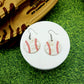 Baseball Cork Round Earrings (2 sizes available)