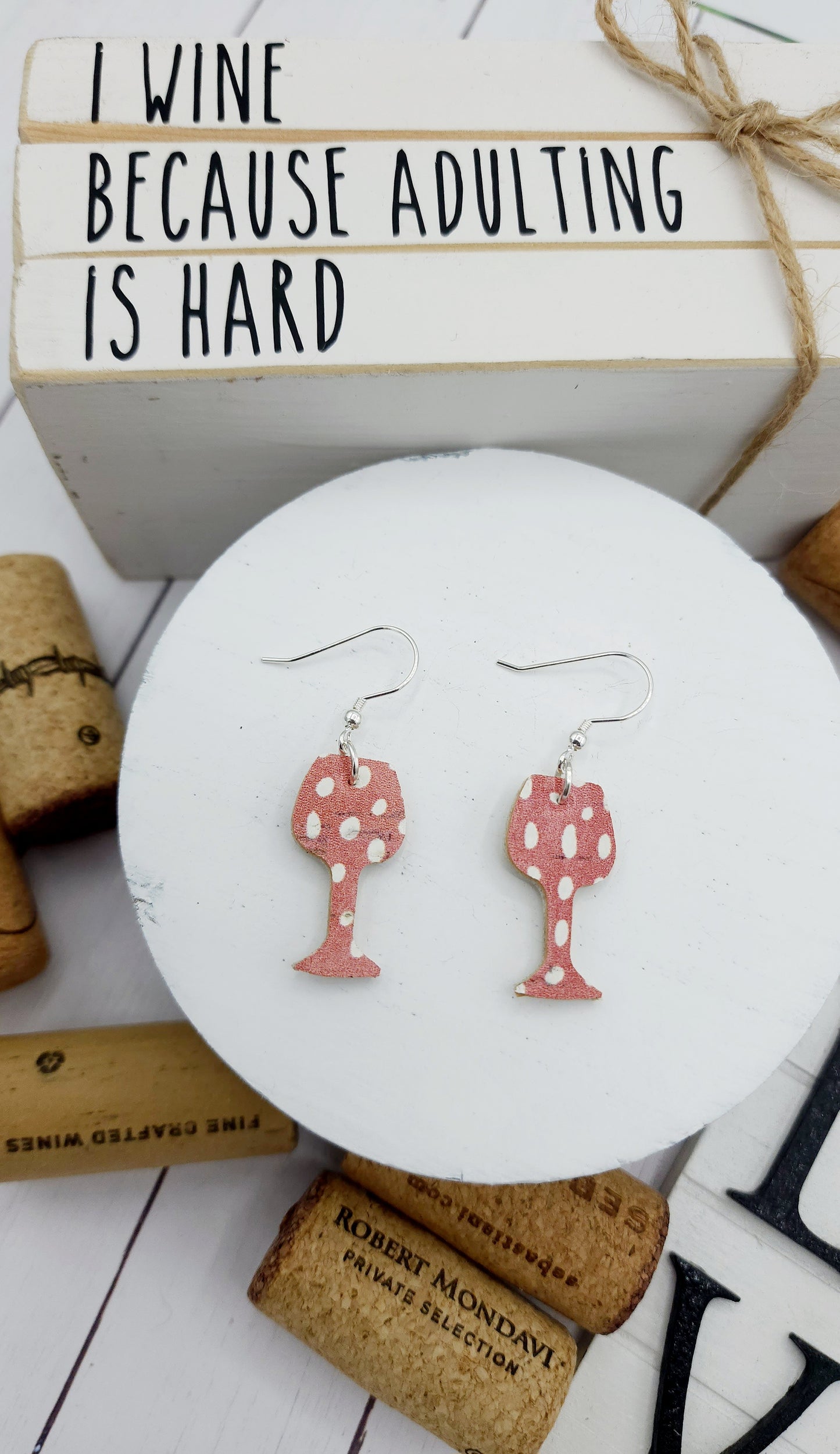 Mini Wine Glass Earrings