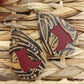 Brown Tooled Leather Western Boot Teardrop Earrings