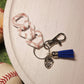 Baseball Stitching Interlocking Keychain