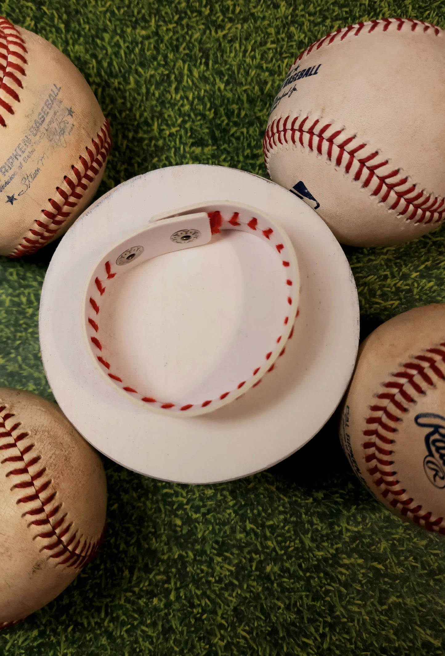 Baseball Stitching Leather Bracelet