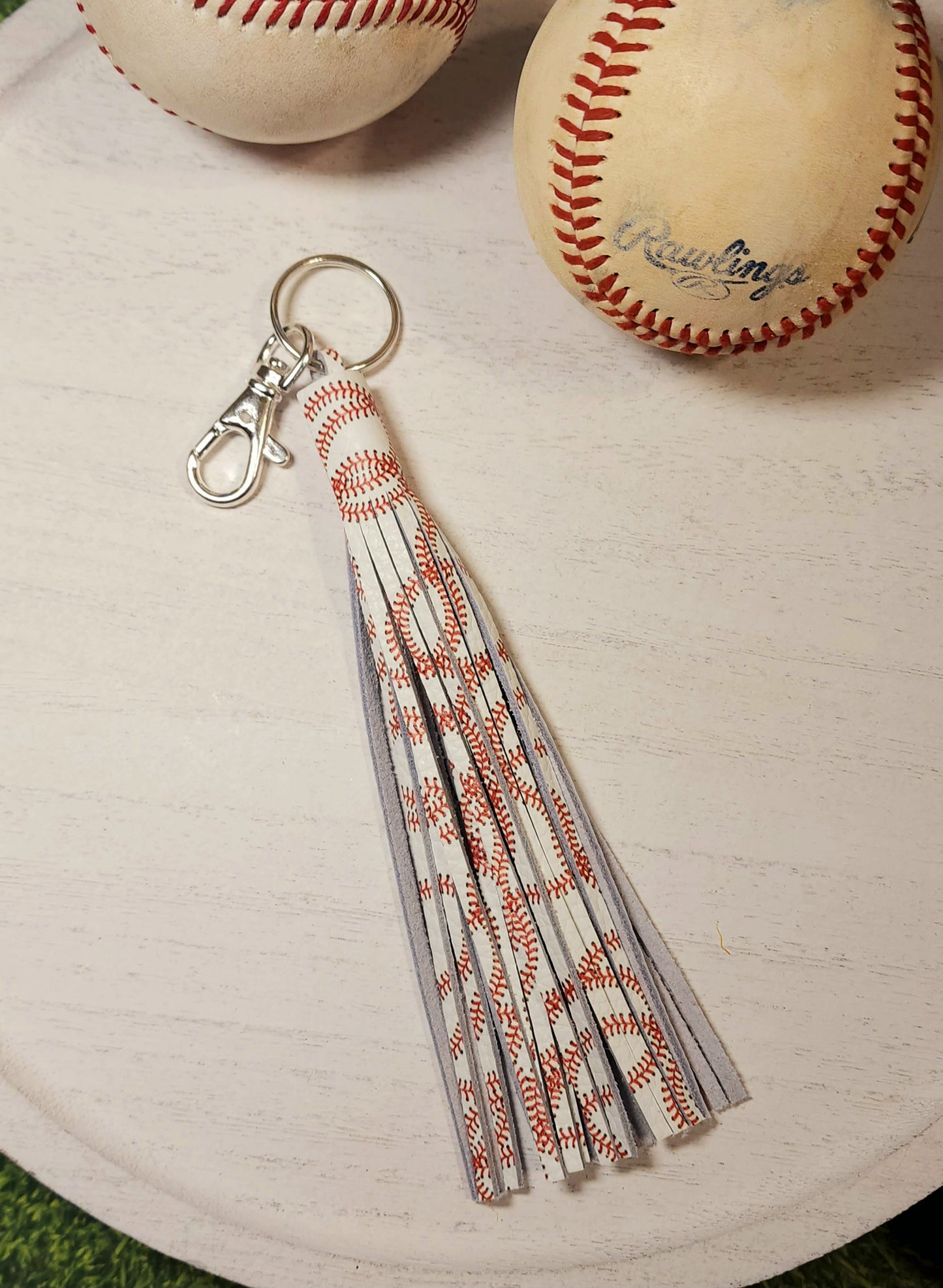Baseball Tassel Keychain