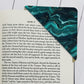 Bookmark Emerald Geode Leather Corner