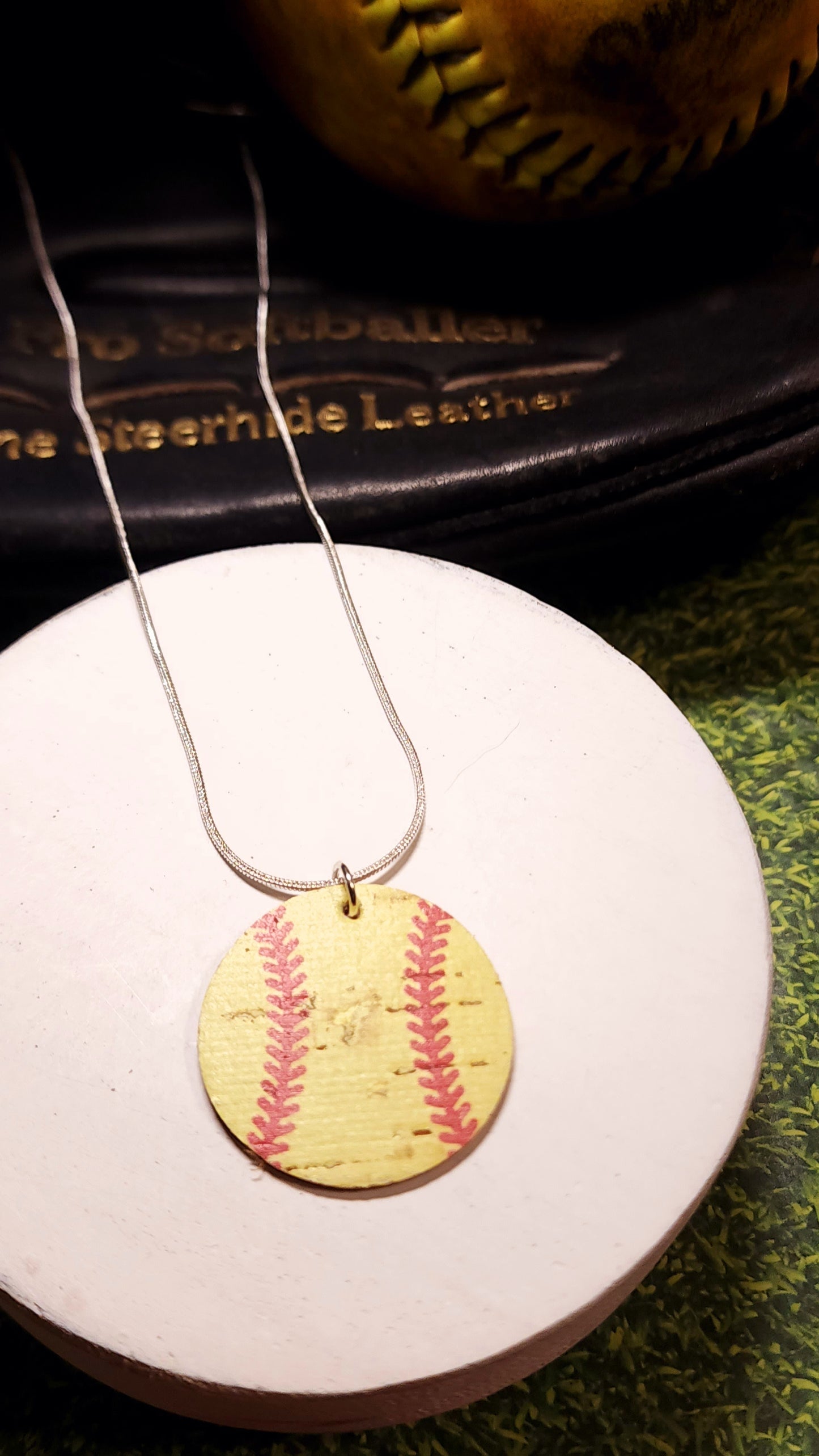 Softball Cork Necklace
