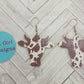 Black and White Cow Cork Earrings