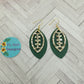 Green and Gold Football Genuine Leather