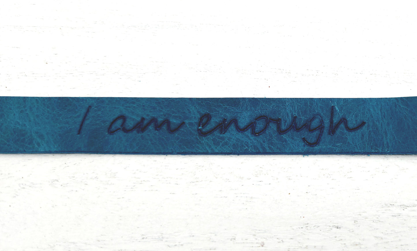 "I am enough" Leather Bracelets