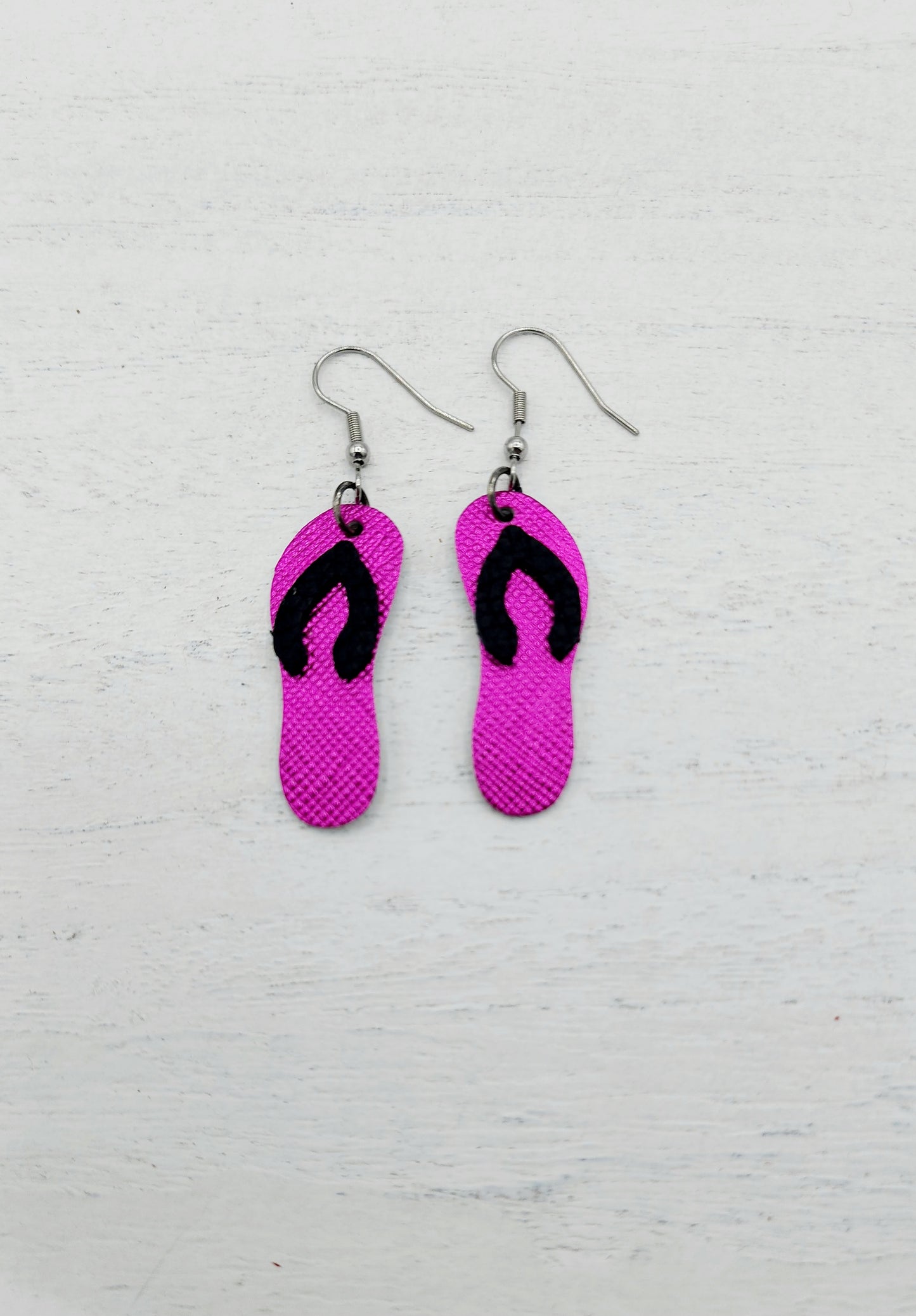 Hot Pink Flip Flops Earrings