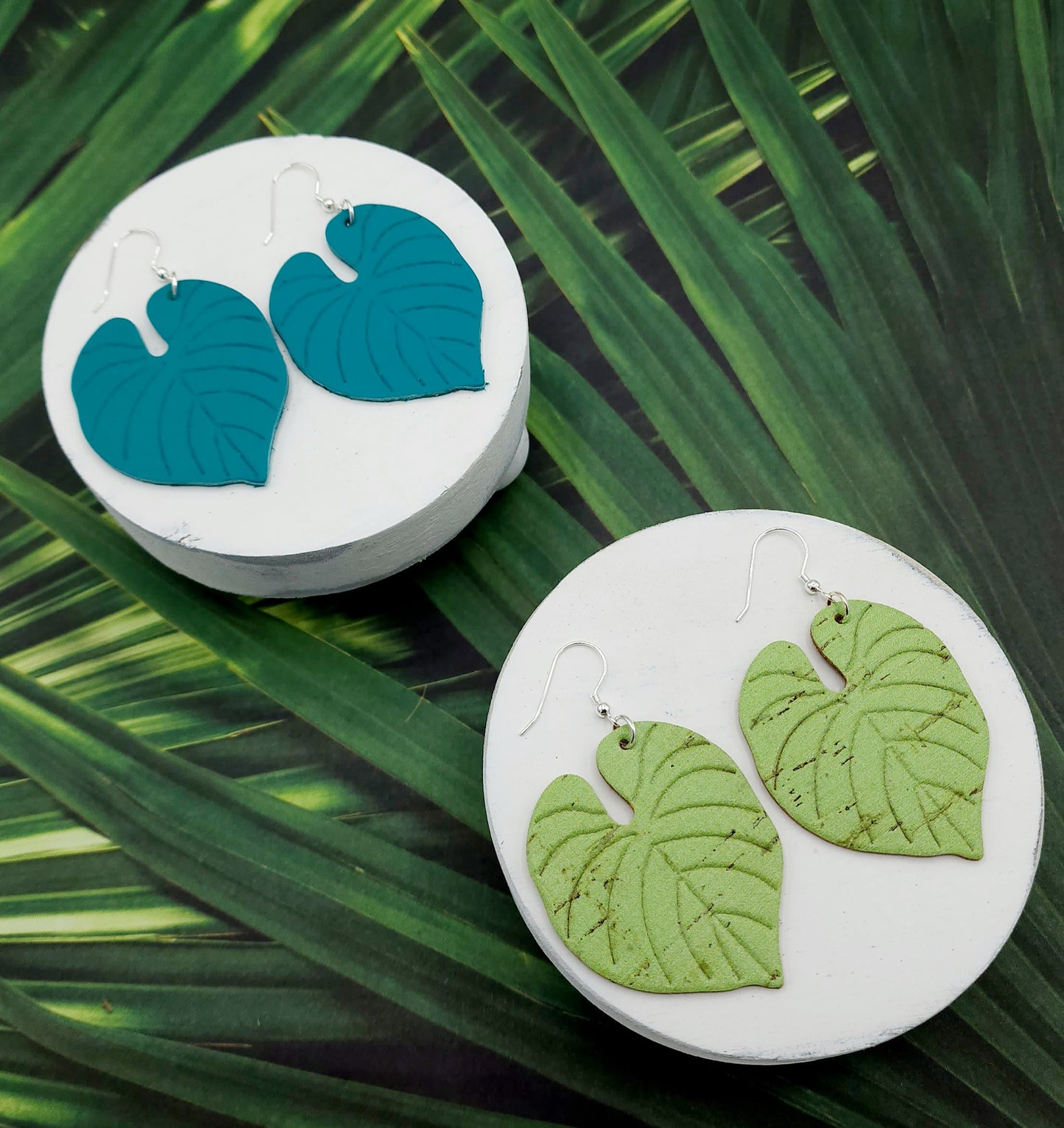 Monstera Palm Leaf Earring Collection