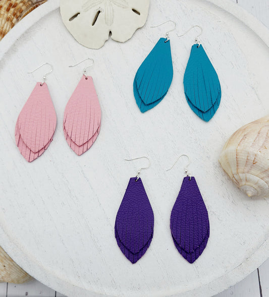 Spring Genuine Leather Fringe Earring Collection